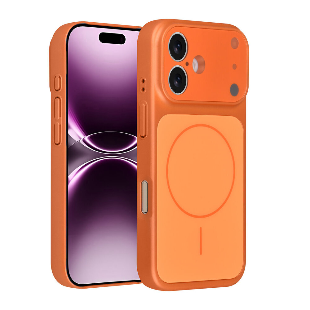 AG Matte Glass AG Matte Glass iPhone 17 Backcover hoesje - Magsafe full protection cover - Oranje AG Matte Glass AG Matte Glass iPhone 17 Backcover hoesje - Magsafe full protection cover - Oranje