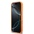 Guess Guess iPhone 17 Pro/iPhone 18 Pro Coque arrière 4G logo manuscrit métallique Bord argenté - Orange