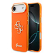 Guess Guess iPhone 17 Air Back-Cover hul - 4G Script Metal Logo - Silver Edge - Orange Guess Guess iPhone 17 Air Back-Cover hul - 4G Script Metal Logo - Silver Edge - Orange