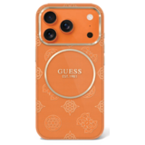 Guess Guess iPhone 17 Pro Max Back cover coque - Magsafe - IML Peony Hot Stamp Design - Orange