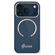 Guess Guess iPhone 17 Pro Max Back cover coque - Magsafe - Metal Logo - Gold Edge - Navy Guess Guess iPhone 17 Pro Max Back cover coque - Magsafe - Metal Logo - Gold Edge - Navy
