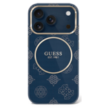 Guess Guess iPhone 17 Pro Max Backcover hoesje - Magsafe - IML Peony Hot Stamp Design - Navy