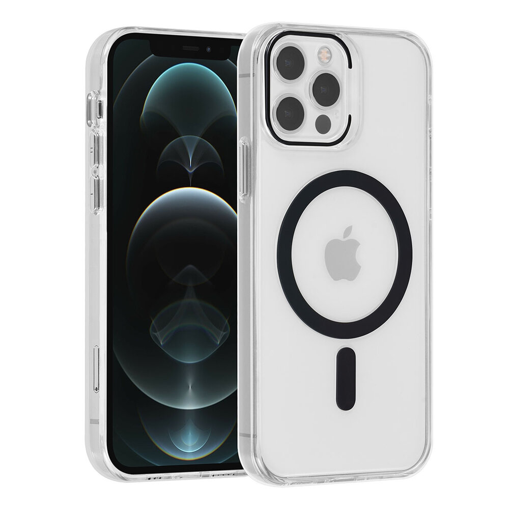 UNIQ Accessory UNIQ Accessory iPhone 12/12 Pro Hardcase Backcover magsafe compatible - transparant - Zwart UNIQ Accessory UNIQ Accessory iPhone 12/12 Pro Hardcase Backcover magsafe compatible - transparant - Zwart