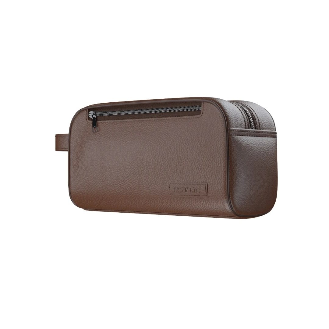 Green Lion Green Lion Lakeshore Clutch Bag - PU Leather - Bruin