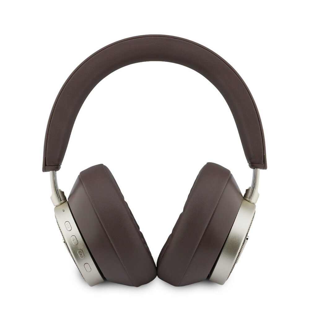 Guess Guess Bluetooth Headphones - ENC - PU Leather With Case - 4G Triangle Logo - Marron