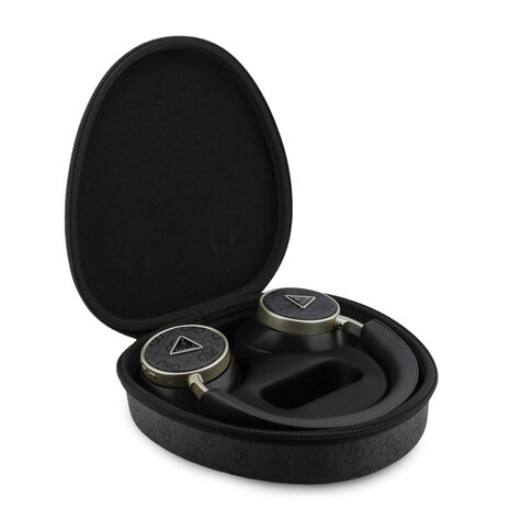 Guess Guess Bluetooth Headphones - ENC - PU Leather With Case - 4G Triangle Logo - Noir