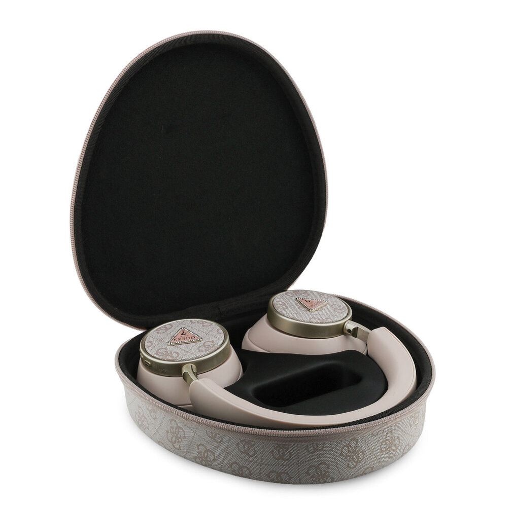 Guess Guess Bluetooth Headphones - ENC - PU Leather With Case - 4G Triangle Logo - Rose