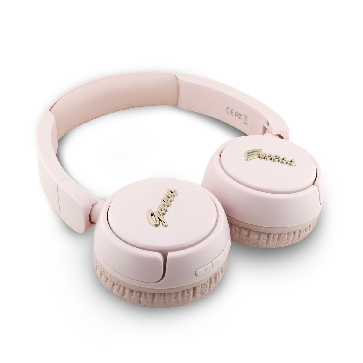 Guess Guess Bluetooth Headphones - Metal Logo Script - Roze, foto 3 van 4