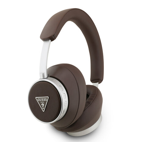 Guess Guess Bluetooth Headphones - ENC - PU Saffiano - Triangle Logo - Marron
