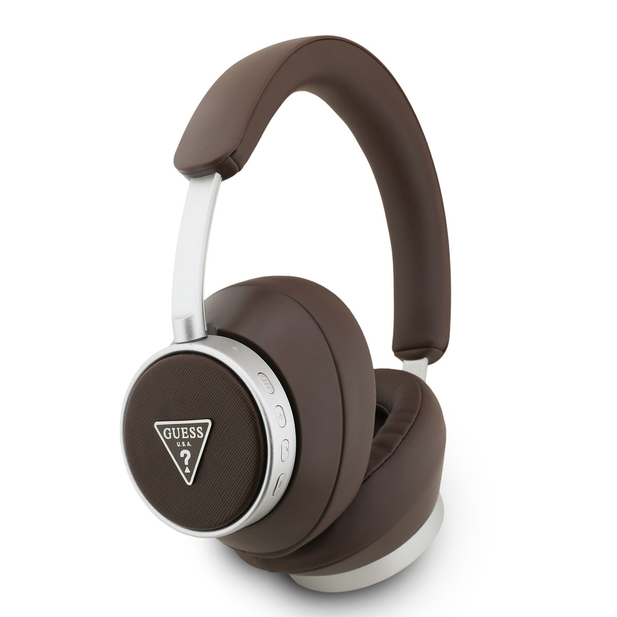 Guess Guess Bluetooth Headphones - ENC - PU Saffiano - Triangle Logo - Bruin