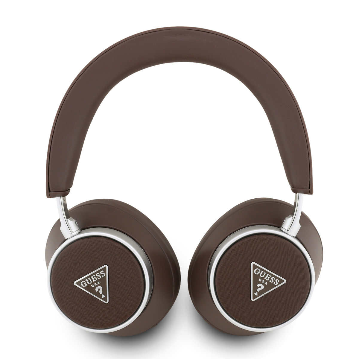 Guess Guess Bluetooth Headphones - ENC - PU Saffiano - Triangle Logo - Bruin, foto 2 van 3