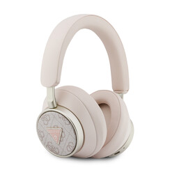 Guess Bluetooth Headphones - ENC - PU Leather With Case - 4G Triangle Logo - Roze