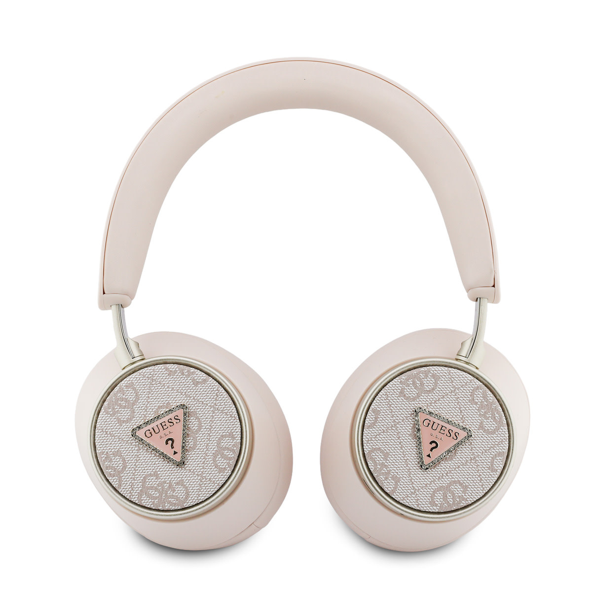 Guess Guess Bluetooth Headphones - ENC - PU Leather With Case - 4G Triangle Logo - Roze, foto 3 van 6