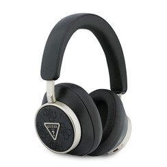 Guess Bluetooth Headphones - ENC - PU Leather With Case - 4G Triangle Logo - Zwart