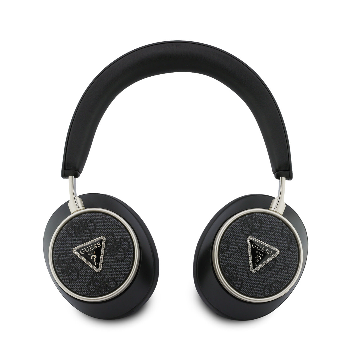 Guess Guess Bluetooth Headphones - ENC - PU Leather With Case - 4G Triangle Logo - Zwart, foto 2 van 6