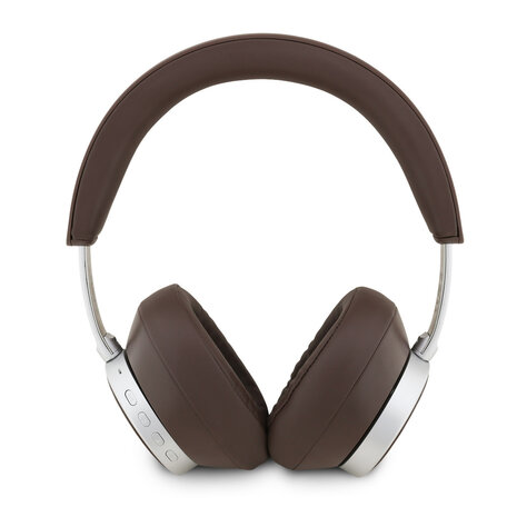 Guess Guess Bluetooth Headphones - ENC - PU Saffiano - Triangle Logo - Marron