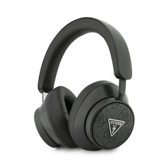 Guess Bluetooth Headphones - ENC - PU Leather - 4G Triangle Logo - Zwart
