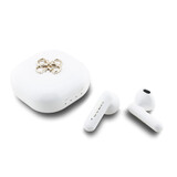Guess Guess Bluetooth Earbuds - TWS - 4G Metal Logo - Blanc