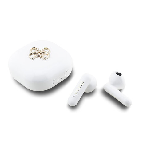 Guess Guess Bluetooth Earbuds - TWS - 4G Metal Logo - White
