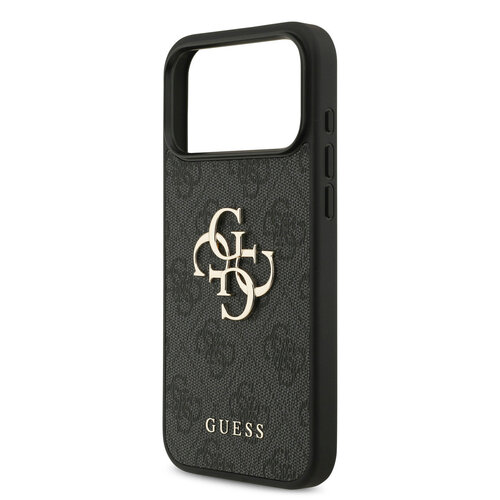 Guess Guess iPhone 17 Pro Max/iPhone 18 Pro Max Handyhülle 4G Perlenband Großes Metalllogo - Schwarz