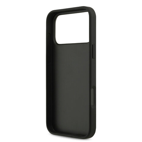 Guess Guess iPhone 17 Pro Max Back-Cover hul - 4G With Pearl Strap - Big Metal Logo - Schwarz