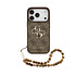 Guess iPhone 17 Pro Back-Cover hul - 4G With Pearl Strap - Big Metal Logo - Braun