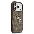 Guess Guess iPhone 17 Pro/iPhone 18 Pro Handyhülle 4G Perlenband Großes Metalllogo - Braun