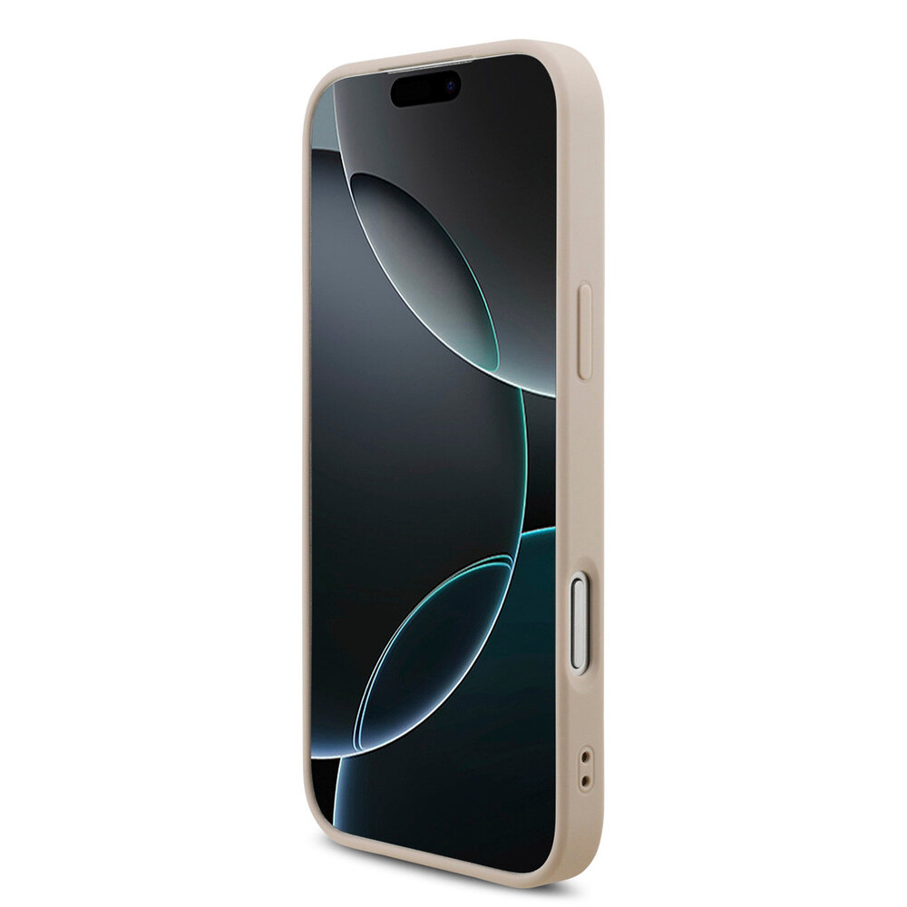 Guess Guess iPhone 17 Pro Max Back cover case - 4G With Pearl Strap - Big Metal Logo - Pink