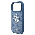 Guess Guess iPhone 17 Pro/iPhone 18 Pro Handyhülle 4G Perlenband Großes Metalllogo - Blau
