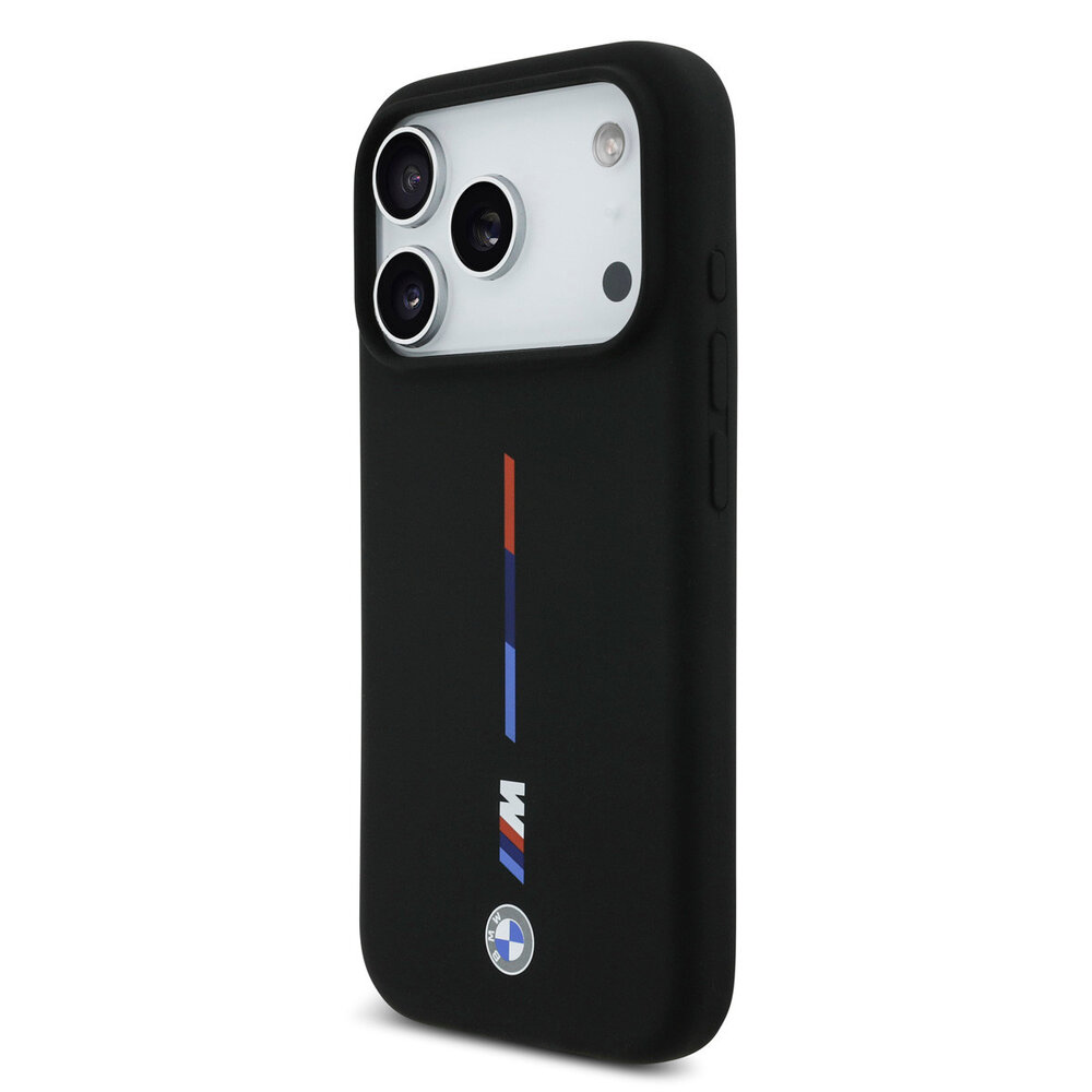 BMW BMW iPhone 17 Pro Back cover case - MagSafe - Liquid Silicone - Printed Tricolor - Black BMW BMW iPhone 17 Pro Back cover case - MagSafe - Liquid Silicone - Printed Tricolor - Black