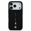 BMW BMW iPhone 17 Pro/iPhone 18 Pro Coque arrière MagSafe Silicone liquide Imprimé tricolore - Noir
