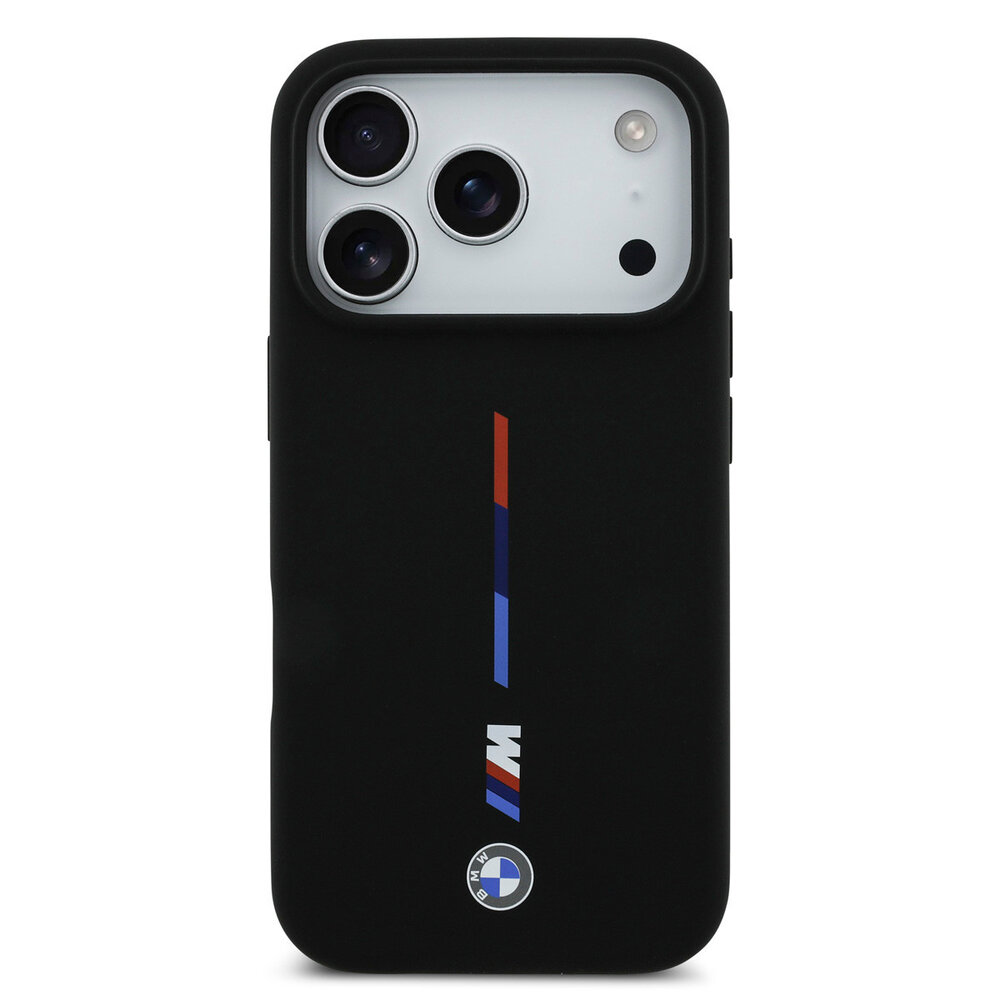 BMW BMW iPhone 17 Pro Back cover case - MagSafe - Liquid Silicone - Printed Tricolor - Black BMW BMW iPhone 17 Pro Back cover case - MagSafe - Liquid Silicone - Printed Tricolor - Black
