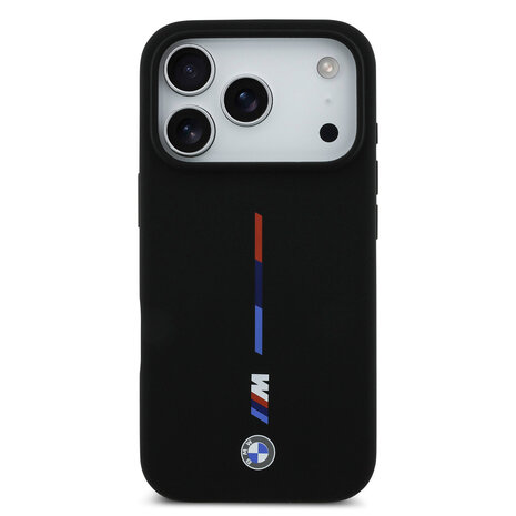 BMW BMW iPhone 17 Pro Back cover coque - Noir - MagSafe - Liquid Silicone - Printed Tricolor BMW BMW iPhone 17 Pro Back cover coque - Noir - MagSafe - Liquid Silicone - Printed Tricolor