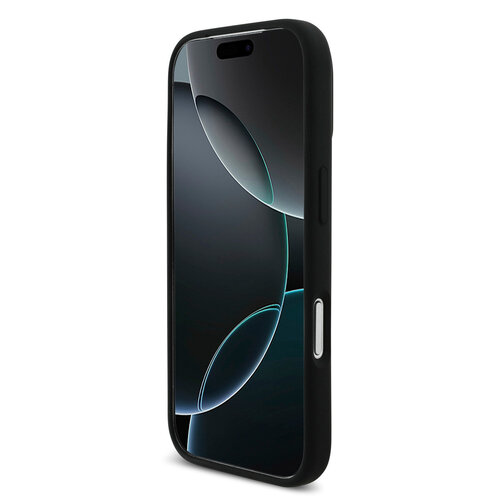 BMW BMW iPhone 17 Pro/iPhone 18 Pro Coque arrière MagSafe Silicone liquide Imprimé tricolore - Noir
