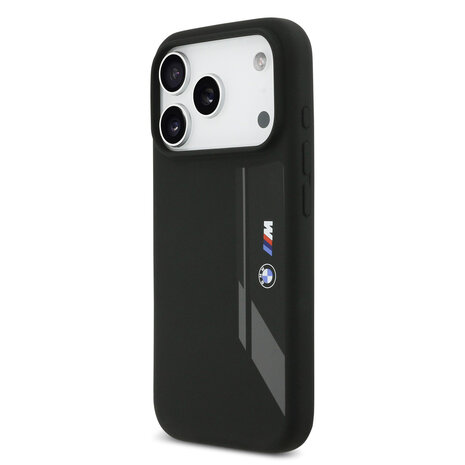 BMW BMW iPhone 17 Pro Backcover hoesje - MagSafe - Liquid Silicone - Vertical Logo - Zwart BMW BMW iPhone 17 Pro Backcover hoesje - MagSafe - Liquid Silicone - Vertical Logo - Zwart