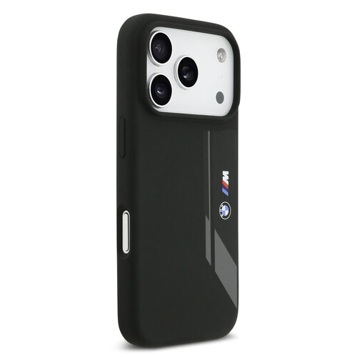 BMW BMW iPhone 17 Pro/iPhone 18 Pro Handyhülle MagSafe Flüssigsilikon Vertikales Logo - Schwarz