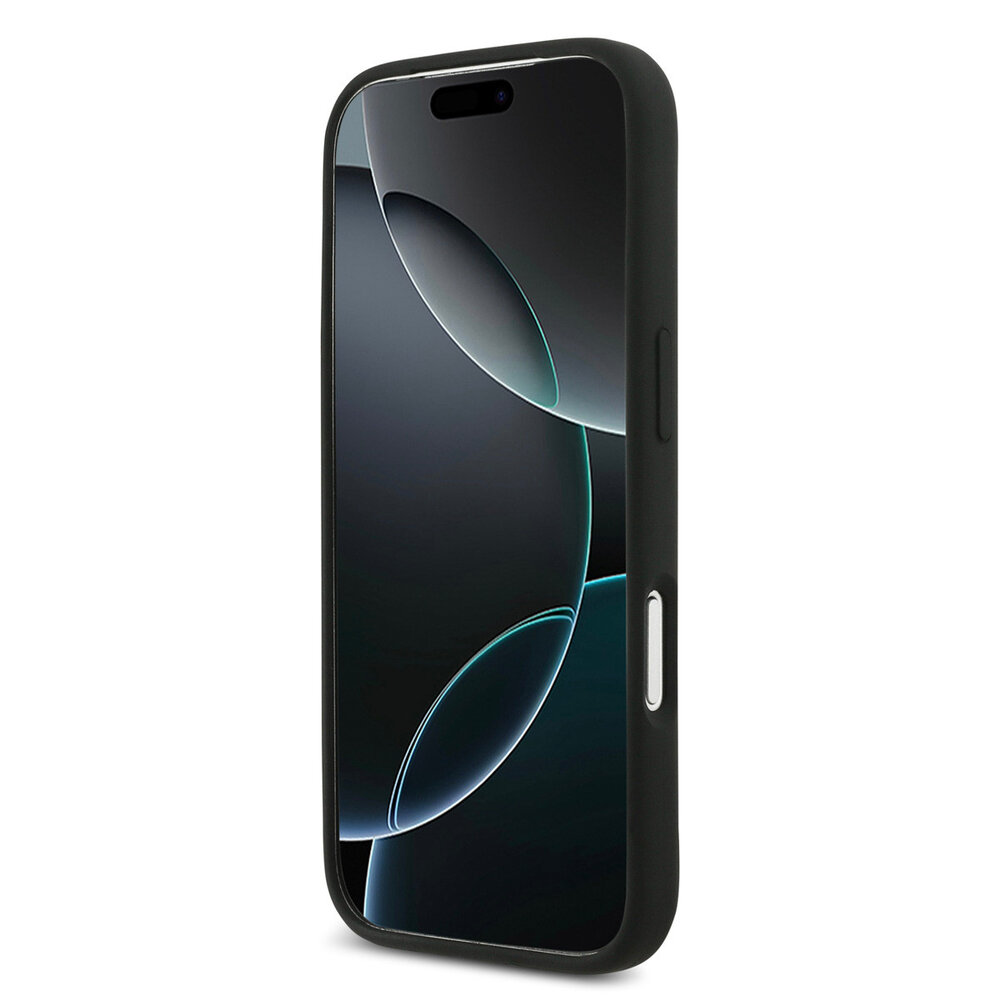 BMW BMW iPhone 17 Pro Backcover hoesje - MagSafe - Liquid Silicone - Vertical Logo - Zwart BMW BMW iPhone 17 Pro Backcover hoesje - MagSafe - Liquid Silicone - Vertical Logo - Zwart