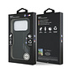 BMW BMW iPhone 17 Pro Back cover coque - Noir - MagSafe - Liquid Silicone - Vertical Logo