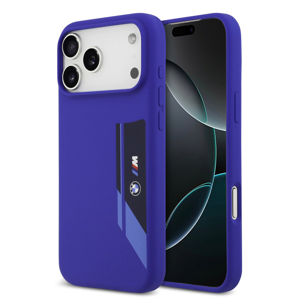 BMW BMW iPhone 17 Pro Max Back cover coque - Navy - MagSafe - Liquid Silicone - Vertical Logo