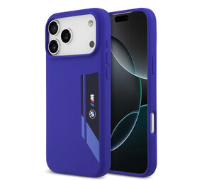 BMW BMW iPhone 17 Pro Max Back cover coque - Navy - MagSafe - Liquid Silicone - Vertical Logo