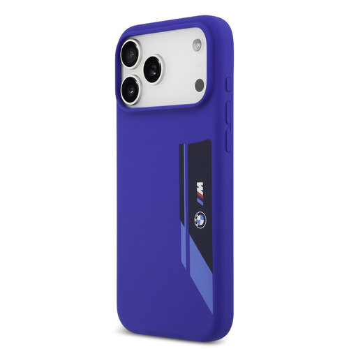 BMW BMW iPhone 17 Pro Max/iPhone 18 Pro Max Handyhülle MagSafe Flüssigsilikon Vertikales Logo - Marineblau