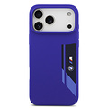 BMW BMW iPhone 17 Pro Max/iPhone 18 Pro Max Coque arrière MagSafe Silicone liquide Logo vertical - Bleu marine