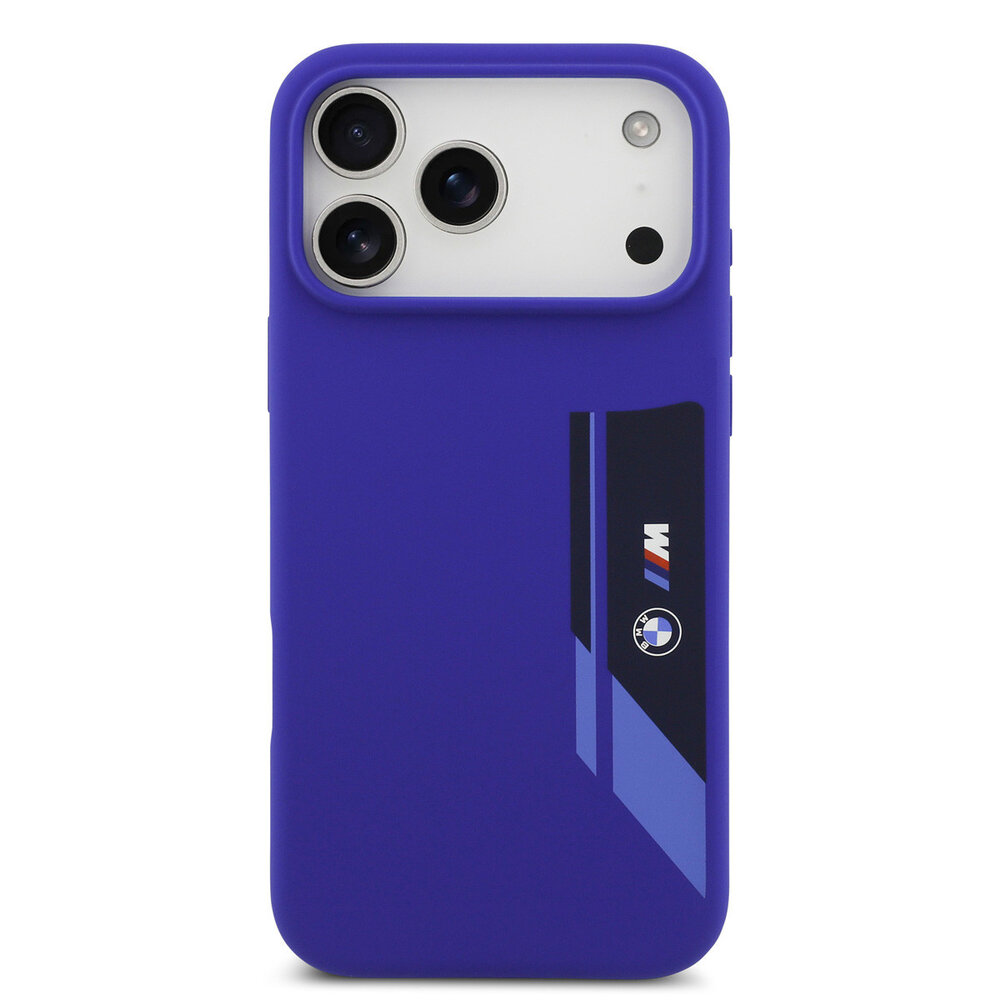 BMW BMW iPhone 17 Pro Max Backcover hoesje - MagSafe - Liquid Silicone - Vertical Logo - Navy BMW BMW iPhone 17 Pro Max Backcover hoesje - MagSafe - Liquid Silicone - Vertical Logo - Navy