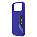 BMW BMW iPhone 17 Pro Max/iPhone 18 Pro Max Coque arrière MagSafe Silicone liquide Logo vertical - Bleu marine