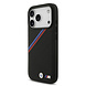 BMW BMW iPhone 17 Pro Back-Cover hul - MagSafe - PU Leather Case With Tricolor Slanted Stripes & Metal Logos - Schwarz BMW BMW iPhone 17 Pro Back-Cover hul - MagSafe - PU Leather Case With Tricolor Slanted Stripes & Metal Logos - Schwarz