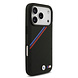 BMW BMW iPhone 17 Pro Back cover case - MagSafe - PU Leather Case With Tricolor Slanted Stripes & Metal Logos - Black