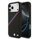 BMW BMW iPhone 17 Pro Max Back-Cover hul - MagSafe - PU Leather Case With Tricolor Slanted Stripes & Metal Logos - Schwarz