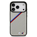 BMW BMW iPhone 17 Pro Backcover hoesje - MagSafe - PU Leather Case With Tricolor Slanted Stripes & Metal Logos - Beige