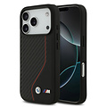BMW BMW iPhone 17 Pro/iPhone 18 Pro Handyhülle MagSafe Carbon rote Ziernaht - Schwarz