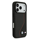 BMW BMW iPhone 17 Pro Back cover case - MagSafe Carbon Case With Red Line Stitch - Black BMW BMW iPhone 17 Pro Back cover case - MagSafe Carbon Case With Red Line Stitch - Black